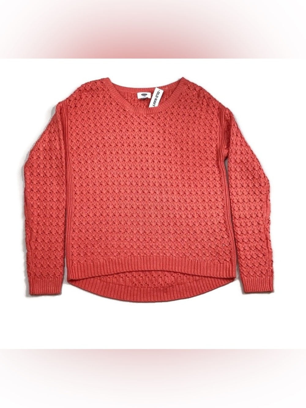 Old Navy Loose Knit Orange Pullover Sweater NEW!